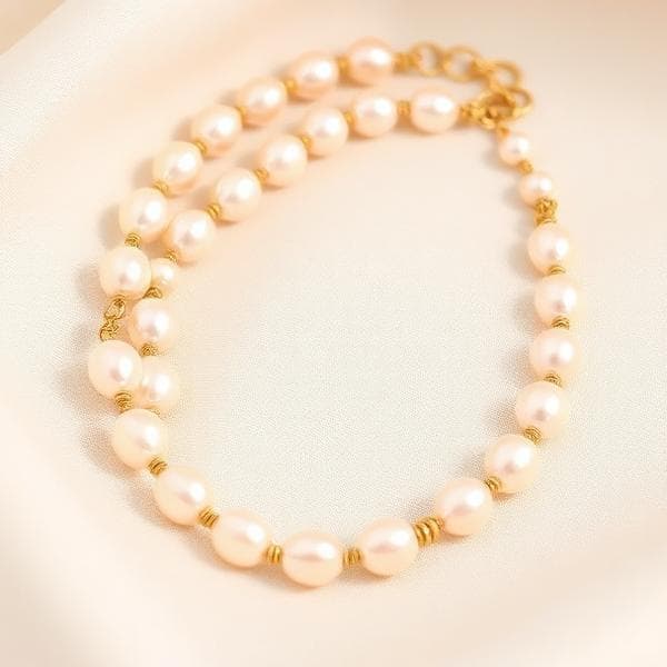 Collier perles pastel