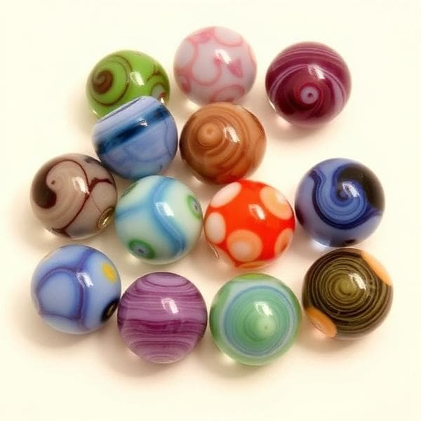 Perles style Murano (lot de 6)